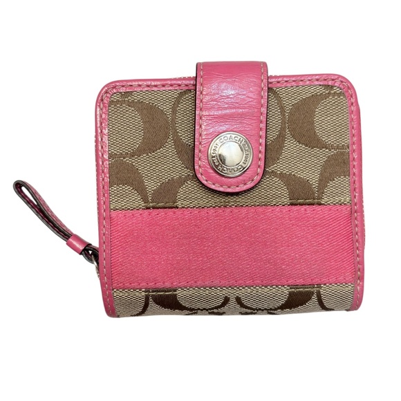 Coach y2k signature brown and pink wallet - Picture 1 of 9